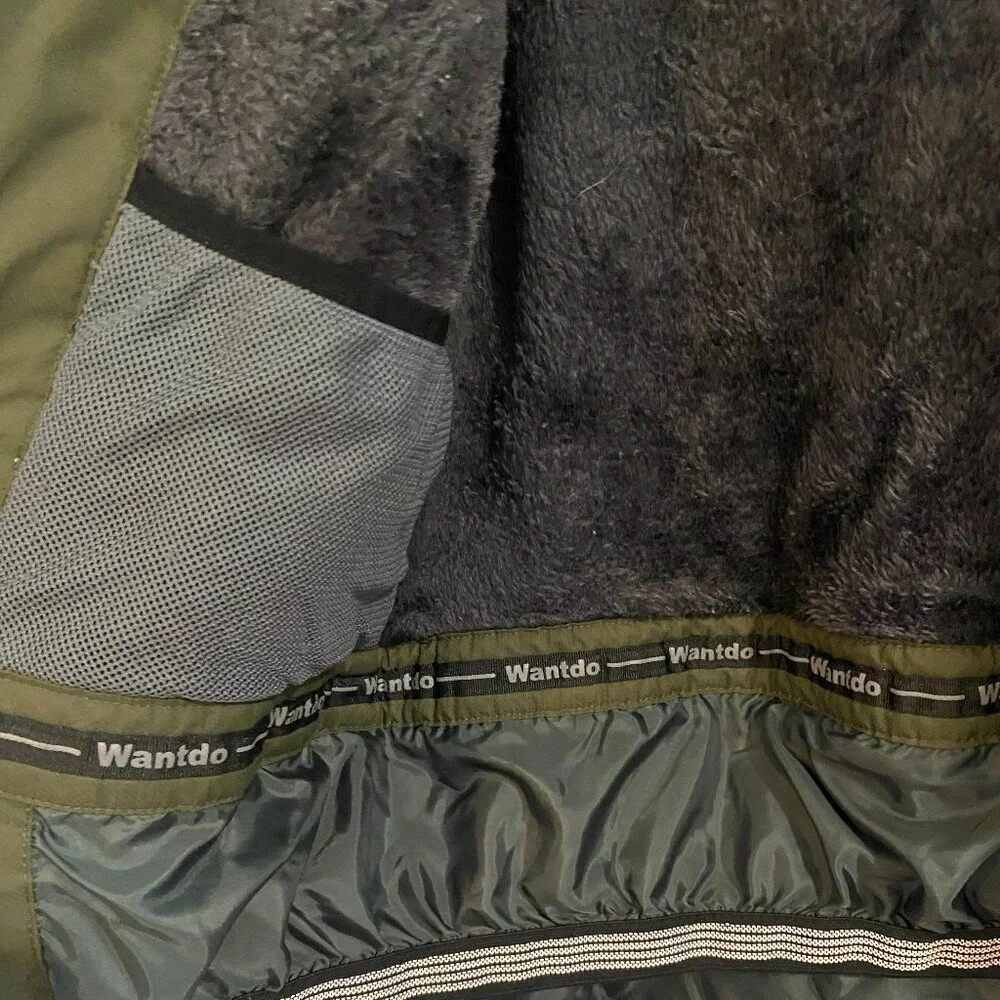 Wantdo Winter Fleece Lined Coat Ski Olive Green